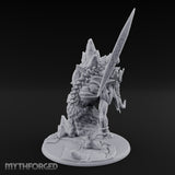 Axe Hoisting Undead Frost Giant Jarl Miniature for Dungeons and Dragons, Pathfinder or other TTRPGs