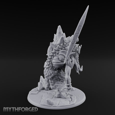 Axe Hoisting Undead Frost Giant Jarl Miniature for Dungeons and Dragons, Pathfinder or other TTRPGs
