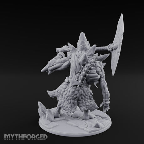 Axe Hoisting Undead Frost Giant Jarl Miniature for Dungeons and Dragons, Pathfinder or other TTRPGs