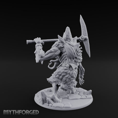 Axe Hoisting Undead Frost Giant Jarl Miniature for Dungeons and Dragons, Pathfinder or other TTRPGs