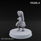 Hula Dancing Halfling Dancer A Miniature for Dungeons and Dragons, Pathfinder or other TTRPGs