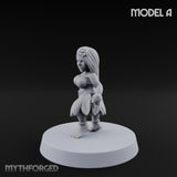 Hula Dancing Halfling Dancer A Miniature for Dungeons and Dragons, Pathfinder or other TTRPGs