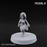 Hula Dancing Halfling Dancer A Miniature for Dungeons and Dragons, Pathfinder or other TTRPGs