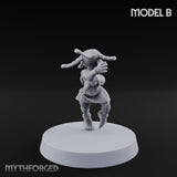 Hula Dancing Halfling Dancer B Miniature for Dungeons and Dragons, Pathfinder or other TTRPGs