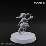 Hula Dancing Halfling Dancer B Miniature for Dungeons and Dragons, Pathfinder or other TTRPGs