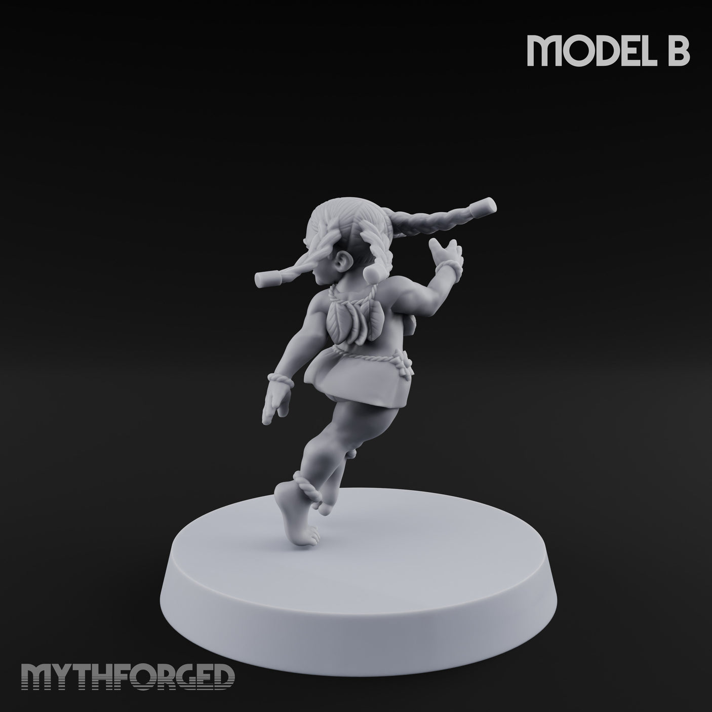 Hula Dancing Halfling Dancer B Miniature for Dungeons and Dragons, Pathfinder or other TTRPGs