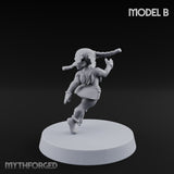 Hula Dancing Halfling Dancer B Miniature for Dungeons and Dragons, Pathfinder or other TTRPGs