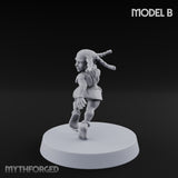 Hula Dancing Halfling Dancer B Miniature for Dungeons and Dragons, Pathfinder or other TTRPGs