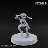 Hula Dancing Halfling Dancer B Miniature for Dungeons and Dragons, Pathfinder or other TTRPGs