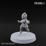 Hula Dancing Halfling Dancer C Miniature for Dungeons and Dragons, Pathfinder or other TTRPGs