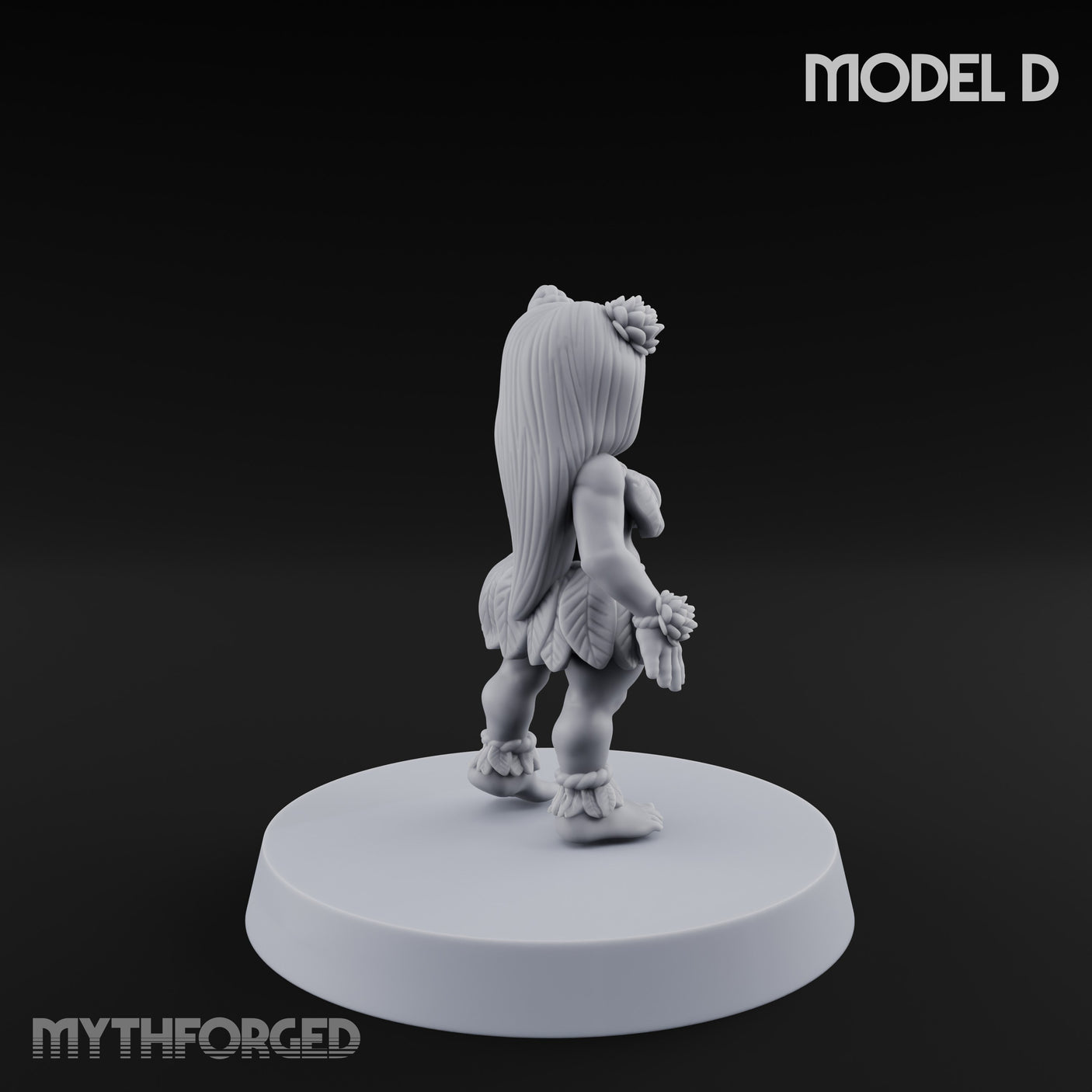 Hula Dancing Halfling Dancer D Miniature for Dungeons and Dragons, Pathfinder or other TTRPGs