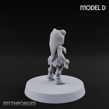 Hula Dancing Halfling Dancer D Miniature for Dungeons and Dragons, Pathfinder or other TTRPGs