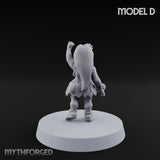 Hula Dancing Halfling Dancer D Miniature for Dungeons and Dragons, Pathfinder or other TTRPGs