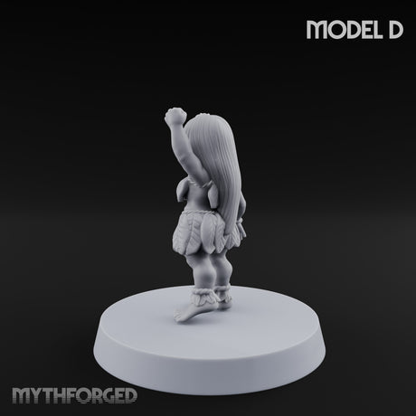 Hula Dancing Halfling Dancer D Miniature for Dungeons and Dragons, Pathfinder or other TTRPGs