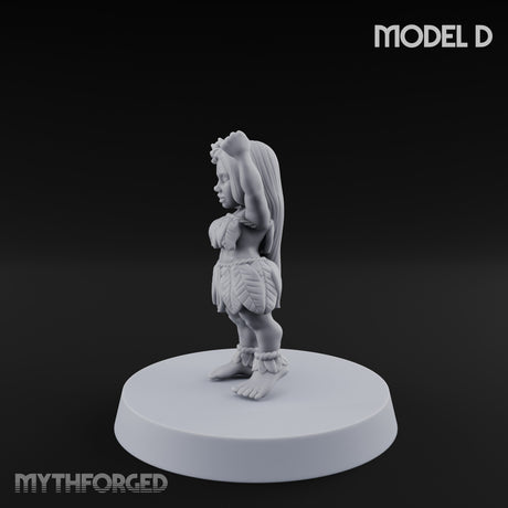 Hula Dancing Halfling Dancer D Miniature for Dungeons and Dragons, Pathfinder or other TTRPGs