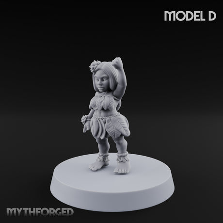 Hula Dancing Halfling Dancer D Miniature for Dungeons and Dragons, Pathfinder or other TTRPGs