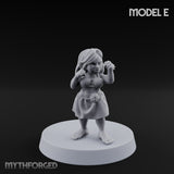 Hula Dancing Halfling Dancer E Miniature for Dungeons and Dragons, Pathfinder or other TTRPGs