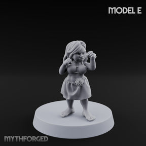 Hula Dancing Halfling Dancer E Miniature for Dungeons and Dragons, Pathfinder or other TTRPGs