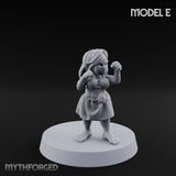 Hula Dancing Halfling Dancer E Miniature for Dungeons and Dragons, Pathfinder or other TTRPGs