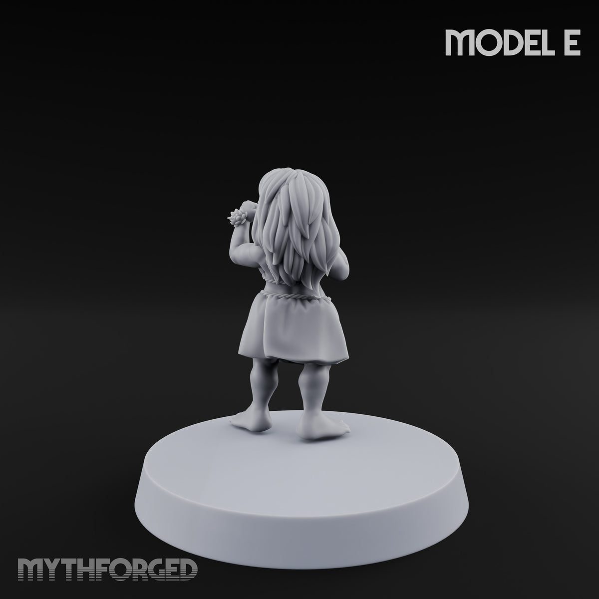 Hula Dancing Halfling Dancer E Miniature for Dungeons and Dragons, Pathfinder or other TTRPGs