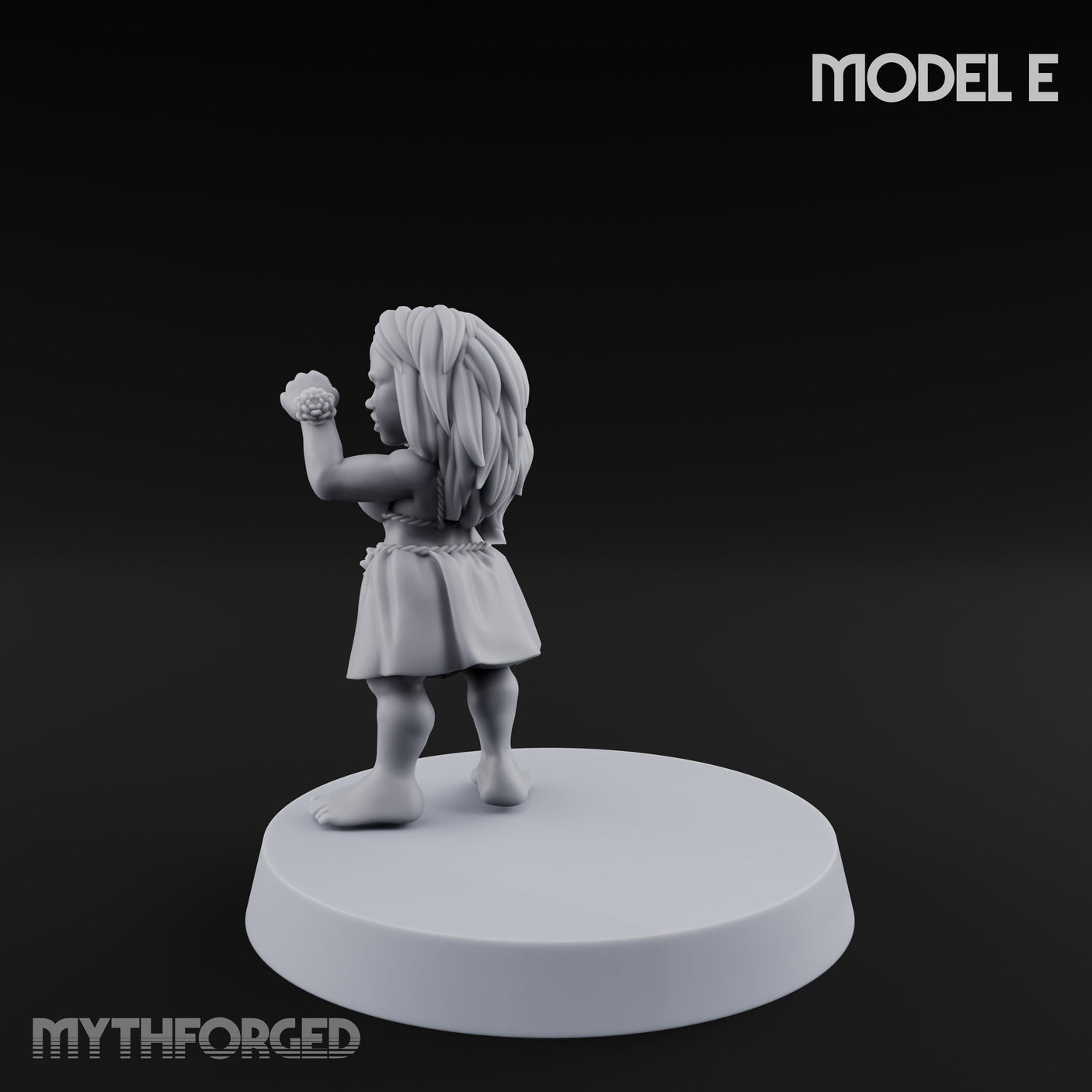 Hula Dancing Halfling Dancer E Miniature for Dungeons and Dragons, Pathfinder or other TTRPGs