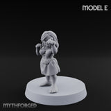 Hula Dancing Halfling Dancer E Miniature for Dungeons and Dragons, Pathfinder or other TTRPGs