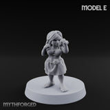 Hula Dancing Halfling Dancer E Miniature for Dungeons and Dragons, Pathfinder or other TTRPGs