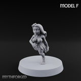 Hula Dancing Halfling Dancer F Miniature for Dungeons and Dragons, Pathfinder or other TTRPGs