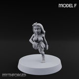 Hula Dancing Halfling Dancer F Miniature for Dungeons and Dragons, Pathfinder or other TTRPGs