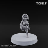 Hula Dancing Halfling Dancer F Miniature for Dungeons and Dragons, Pathfinder or other TTRPGs