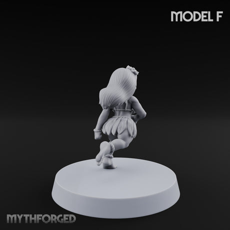 Hula Dancing Halfling Dancer F Miniature for Dungeons and Dragons, Pathfinder or other TTRPGs