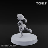 Hula Dancing Halfling Dancer F Miniature for Dungeons and Dragons, Pathfinder or other TTRPGs
