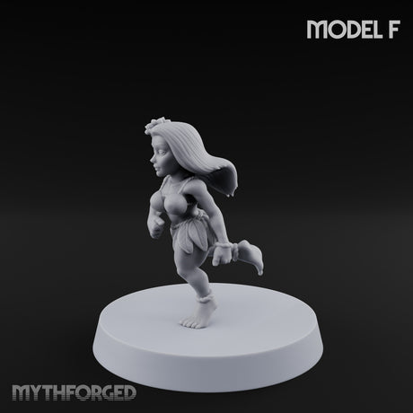 Hula Dancing Halfling Dancer F Miniature for Dungeons and Dragons, Pathfinder or other TTRPGs