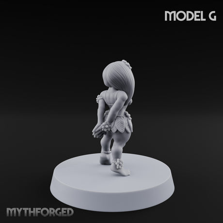 Hula Dancing Halfling Dancer G Miniature for Dungeons and Dragons, Pathfinder or other TTRPGs