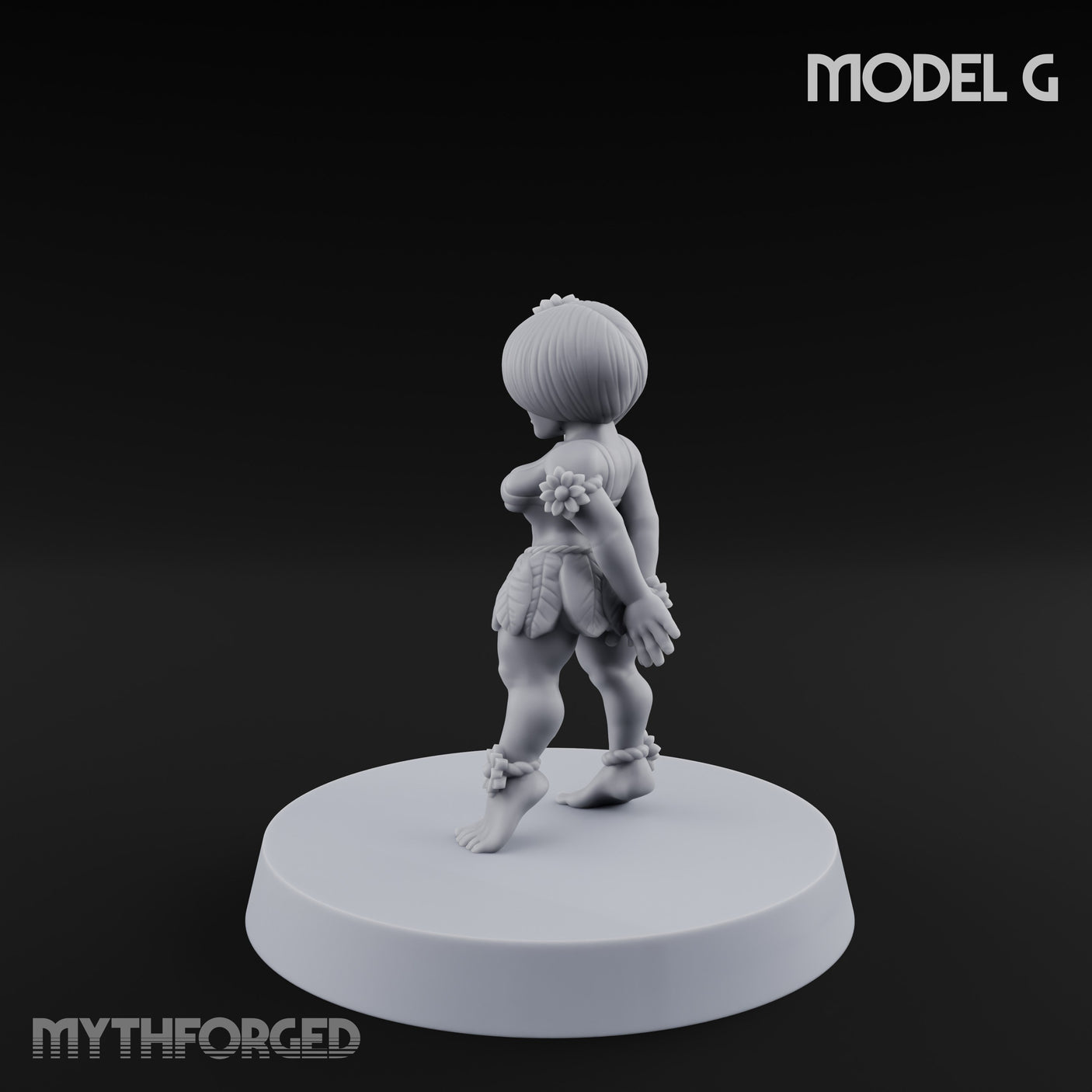 Hula Dancing Halfling Dancer G Miniature for Dungeons and Dragons, Pathfinder or other TTRPGs