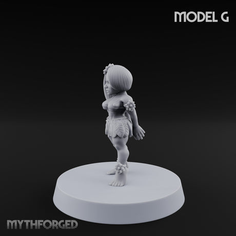 Hula Dancing Halfling Dancer G Miniature for Dungeons and Dragons, Pathfinder or other TTRPGs