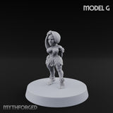 Hula Dancing Halfling Dancer G Miniature for Dungeons and Dragons, Pathfinder or other TTRPGs