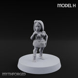 Hula Dancing Halfling Dancer H Miniature for Dungeons and Dragons, Pathfinder or other TTRPGs