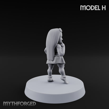Hula Dancing Halfling Dancer H Miniature for Dungeons and Dragons, Pathfinder or other TTRPGs