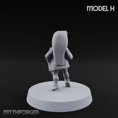 Hula Dancing Halfling Dancer H Miniature for Dungeons and Dragons, Pathfinder or other TTRPGs