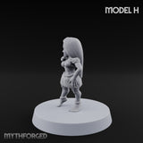 Hula Dancing Halfling Dancer H Miniature for Dungeons and Dragons, Pathfinder or other TTRPGs