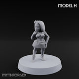 Hula Dancing Halfling Dancer H Miniature for Dungeons and Dragons, Pathfinder or other TTRPGs