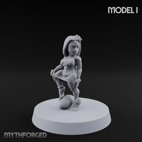 Hula Dancing Halfling Dancer I Miniature for Dungeons and Dragons, Pathfinder or other TTRPGs