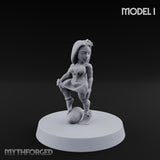Hula Dancing Halfling Dancer I Miniature for Dungeons and Dragons, Pathfinder or other TTRPGs