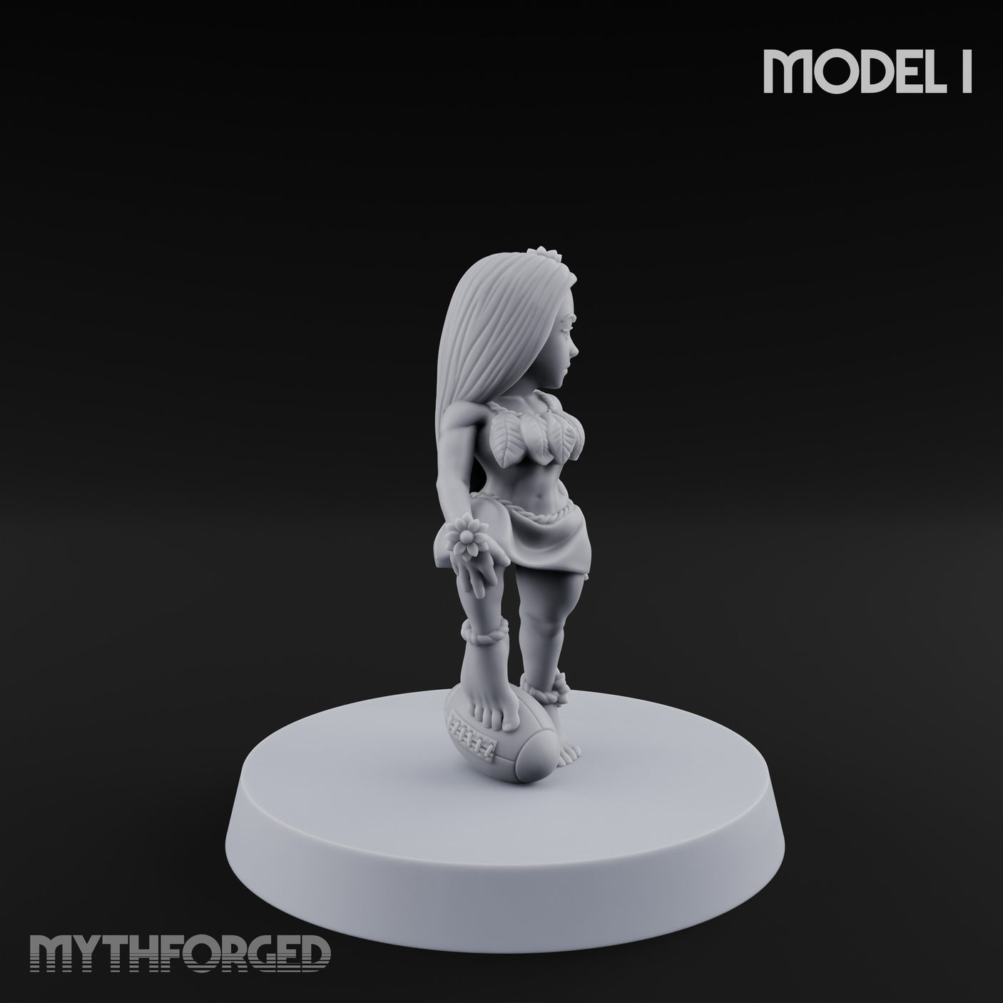 Hula Dancing Halfling Dancer I Miniature for Dungeons and Dragons, Pathfinder or other TTRPGs