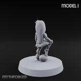 Hula Dancing Halfling Dancer I Miniature for Dungeons and Dragons, Pathfinder or other TTRPGs