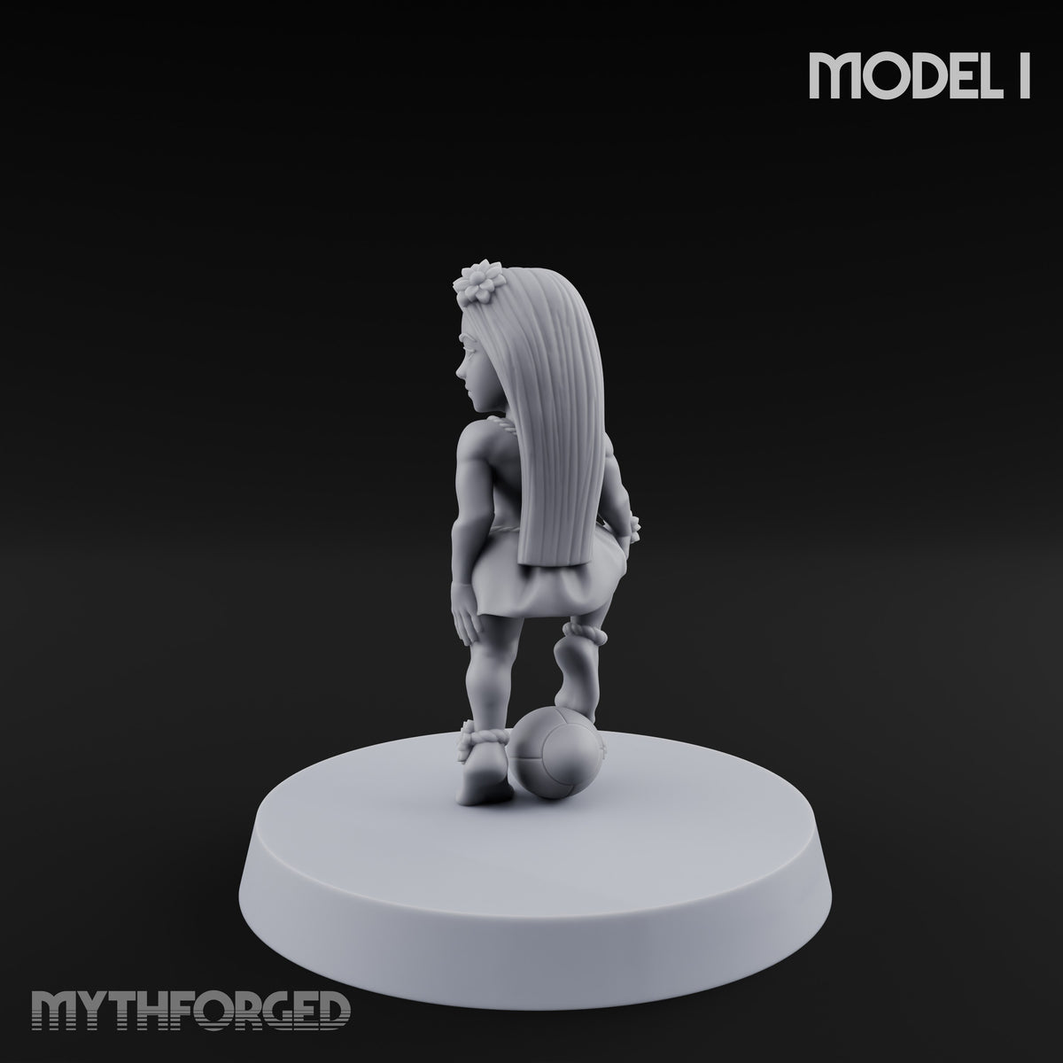 Hula Dancing Halfling Dancer I Miniature for Dungeons and Dragons, Pathfinder or other TTRPGs