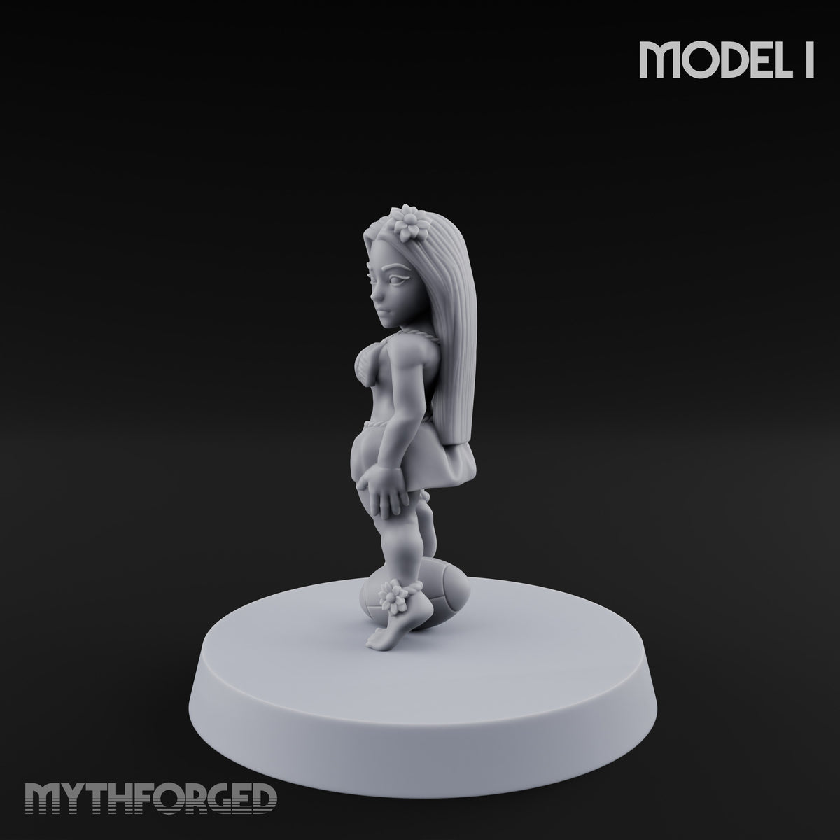 Hula Dancing Halfling Dancer I Miniature for Dungeons and Dragons, Pathfinder or other TTRPGs