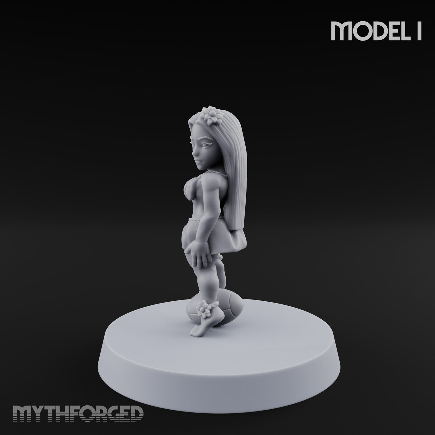 Hula Dancing Halfling Dancer I Miniature for Dungeons and Dragons, Pathfinder or other TTRPGs