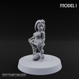 Hula Dancing Halfling Dancer I Miniature for Dungeons and Dragons, Pathfinder or other TTRPGs
